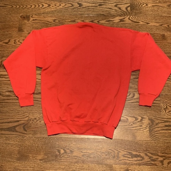 Vintage 90s Womens Holiday Christmas Red Sweatshirt, Bears, Made in USA Size XL - Picture 8 of 8
